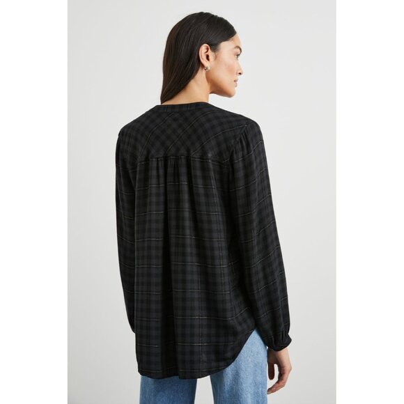 Rails Eloise‎ Long Sleeve Top in Onyx Lurex Size S - Picture 4 of 14